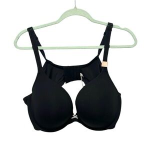Cacique by Lane Bryant black lightly lined underwire full coverage bra size 46D